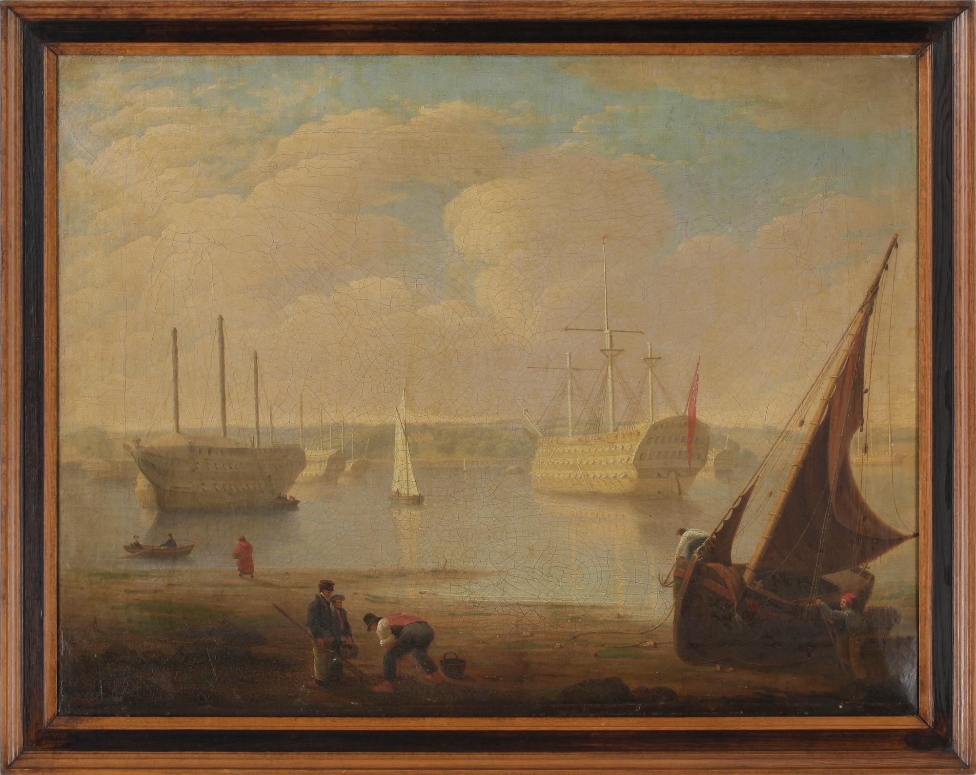 OKÄND KONSTNÄR, olja på duk, ej signerad, omkring sekelskiftet 1700/1800.