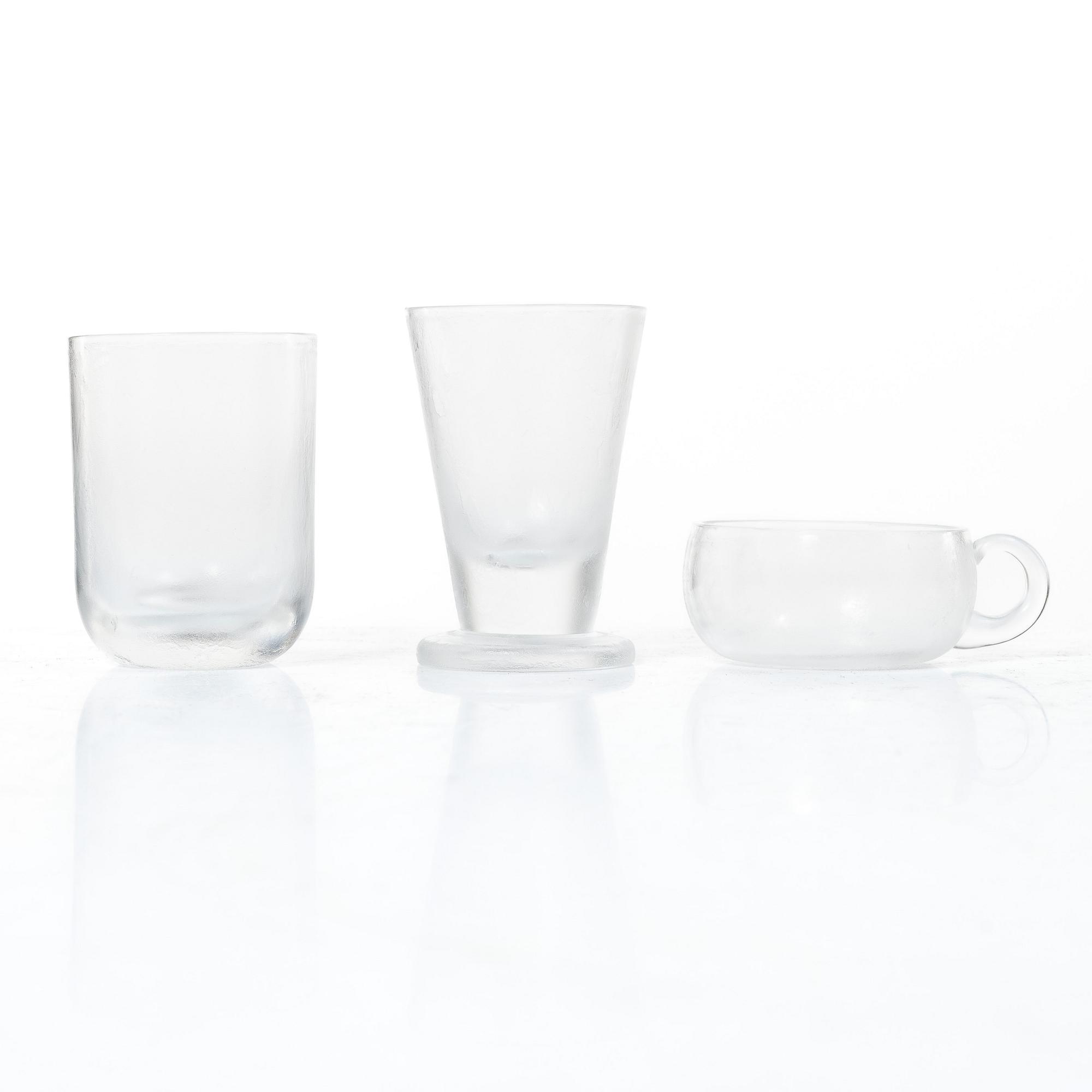 Vicke Lindstrand, servisdelar, 26st, glas, "Iced", Orrefors.