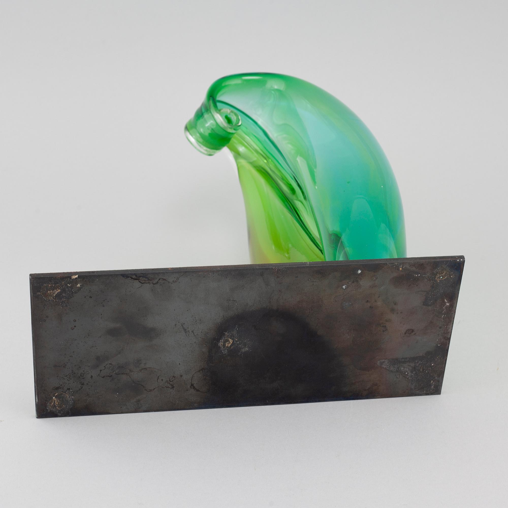 RICHARD RACKHAM, objekt, 2 st, glas, signerade, ett daterat -04.