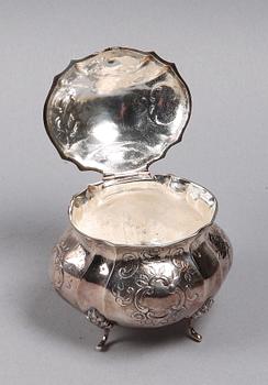 SOCKERSKRIN, silver, rokokostil, Stockholm 1974, 250 g.
