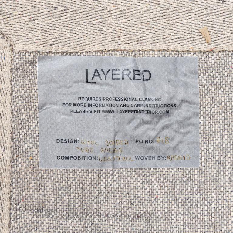 Matta, "Wool Border", ca 396 x 300, Layered, Stockholm.