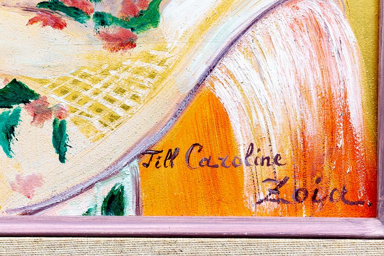 Zoia Krukovskya Lagerkrans, oil on panel signed.