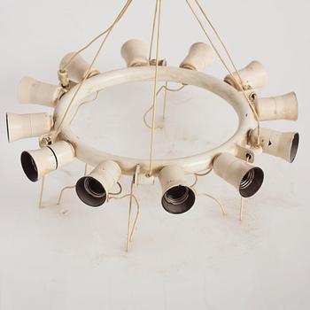 Hans Bergström, a large ceiling lamp, model 'C1497/E', ateljé Lyktan, Åhus, Sweden 1950-60s.