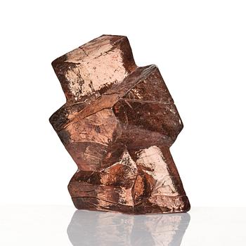 Edvin Öhrström, two cast glass sculptures, Lindshammar glassworks, one dated 1986.