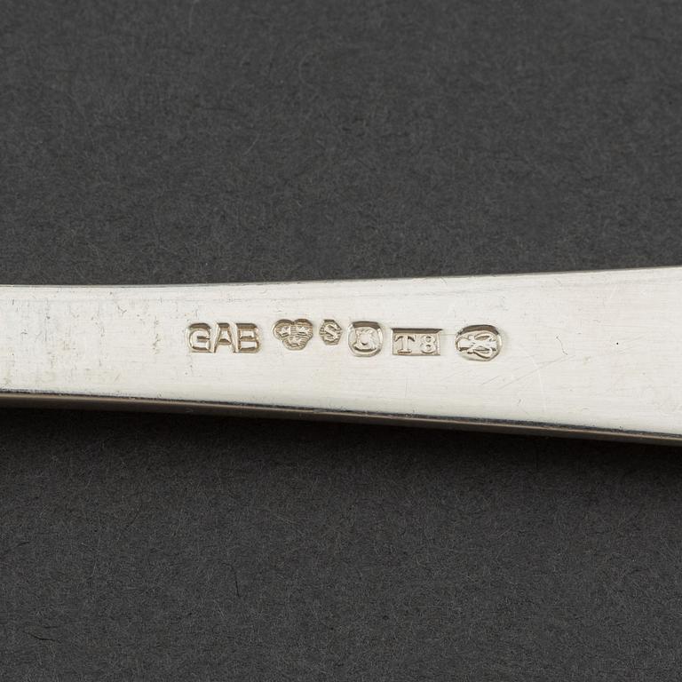 Jacob Ängman, silver cutlery 'Rosenholm' (25 pc), GAB.