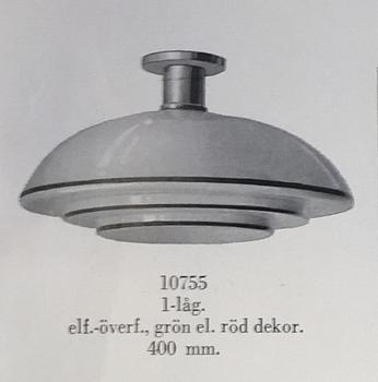 Harald Notini, taklampor, ett par, modell "10755", Arvid Böhlmarks Lampfabrik, Stockholm, 1930-tal.