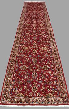A runner from Kashan, around 500 x 93 cm.