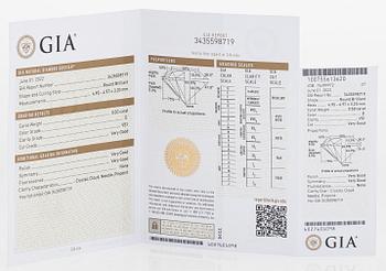 Örhängen, 18K vitguld med briljantslipade diamanter.