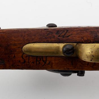 A Swedish rifled percussion pistol 1820-57(59) pattern.