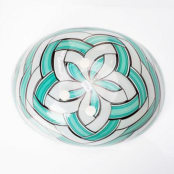 Ercole Barovier, a green 'A Spina' bowl, Barovier & Toso, Murano, Italy 1950-60s.