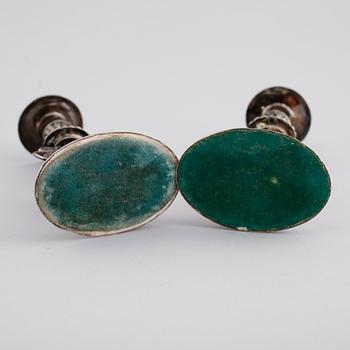 LJUSSTAKAR, 1 par, silver, 1800-tal.