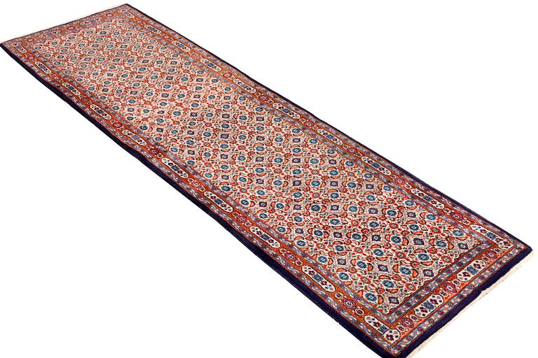 A runner carpet, Moud, x. 295 x 84 cm.