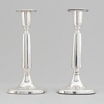 Tore Eldh, four silver candlesticks, K&EC, Göteborg, 1961-70.