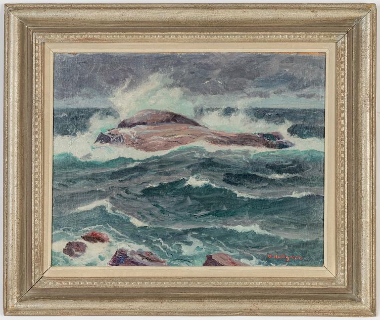 Oscar Hullgren, olja på duk, signerad.