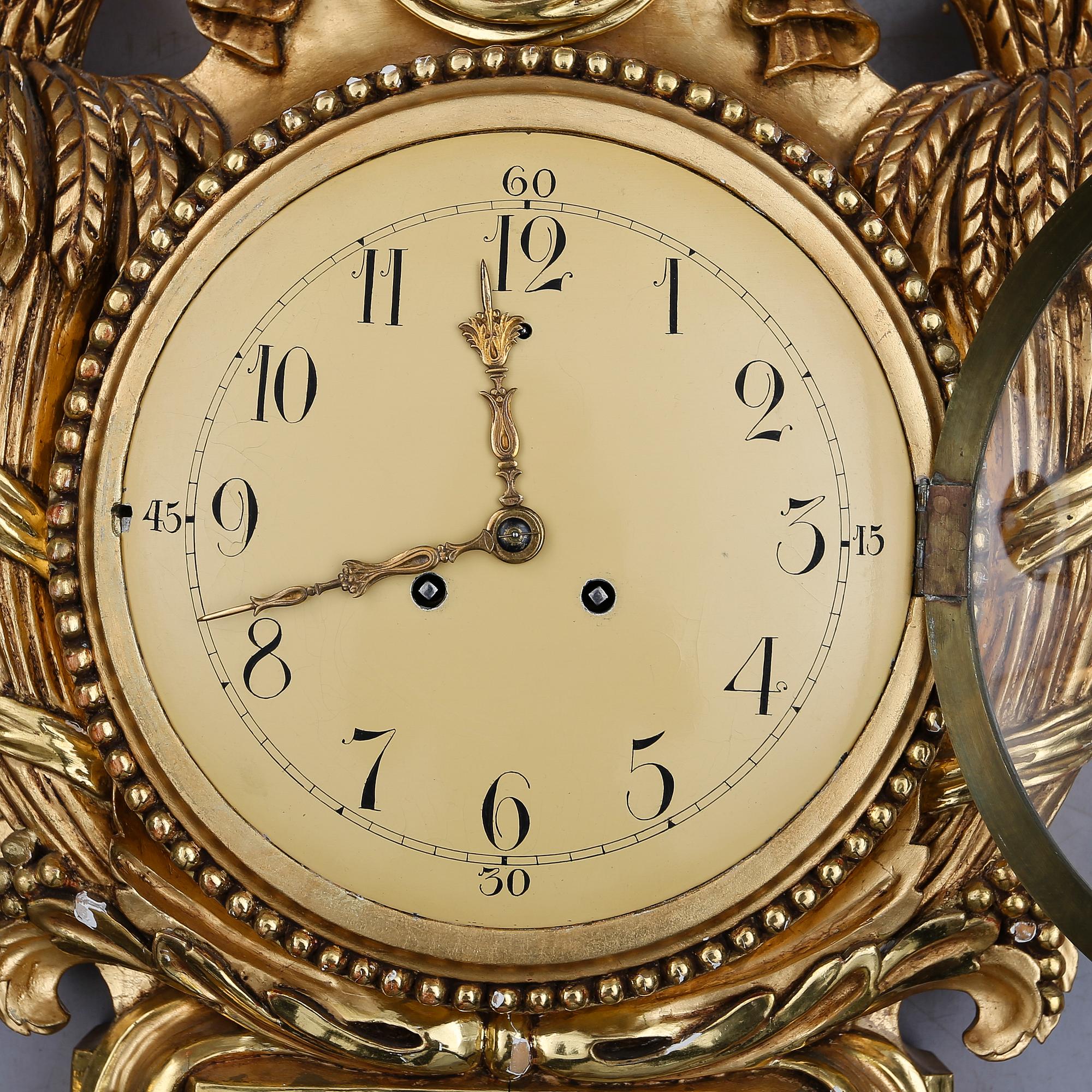 VÄGGPENDYL, gustaviansk stil, 1900-talets första hälft.