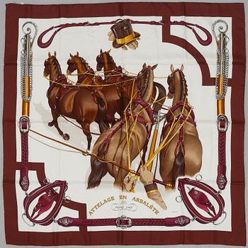 Hermès, scarf, "Attelage en Arbalète".