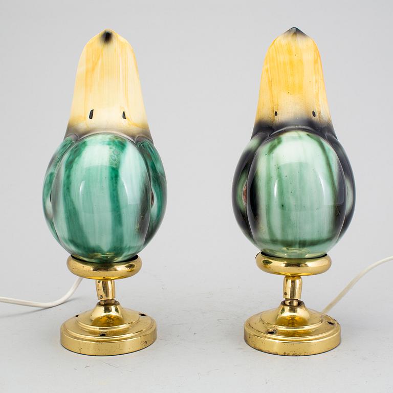 A pair of wall lamps, Gamla Stans Lampfabrik, purchased in 1978.