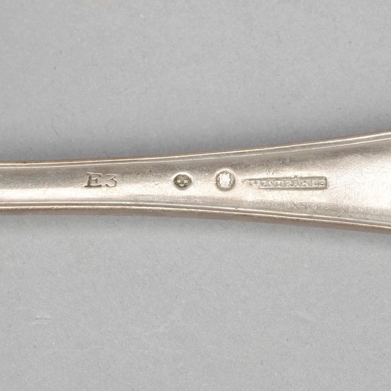 GAFFLAR, 7 stycken, silver, Stephan Westerstråhle Stockholm 1811. Total vikt ca 510 gram.