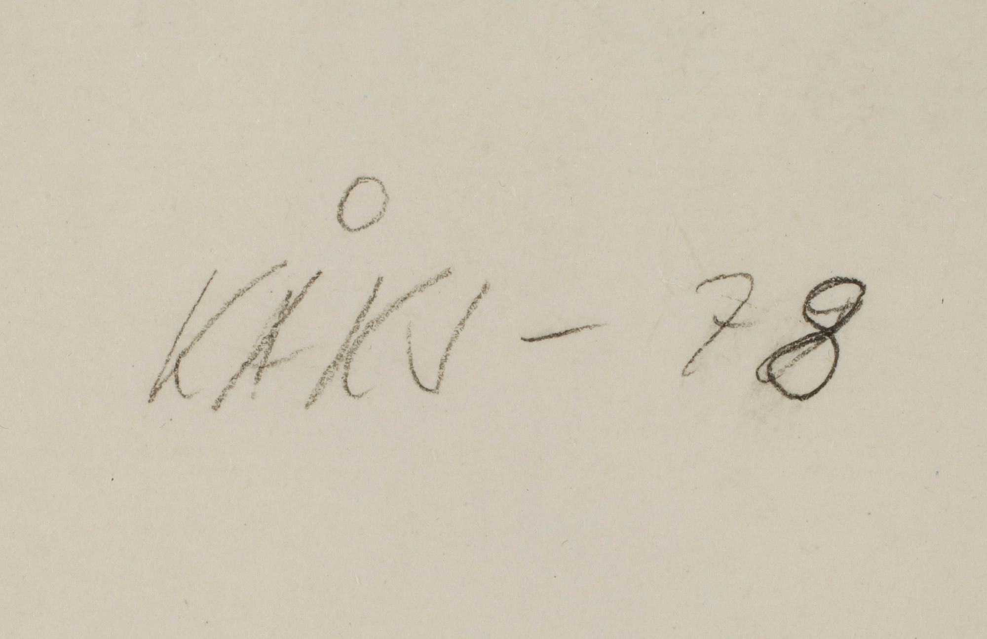 OLLE KÅKS, blyertsteckning, sign o dat-78.