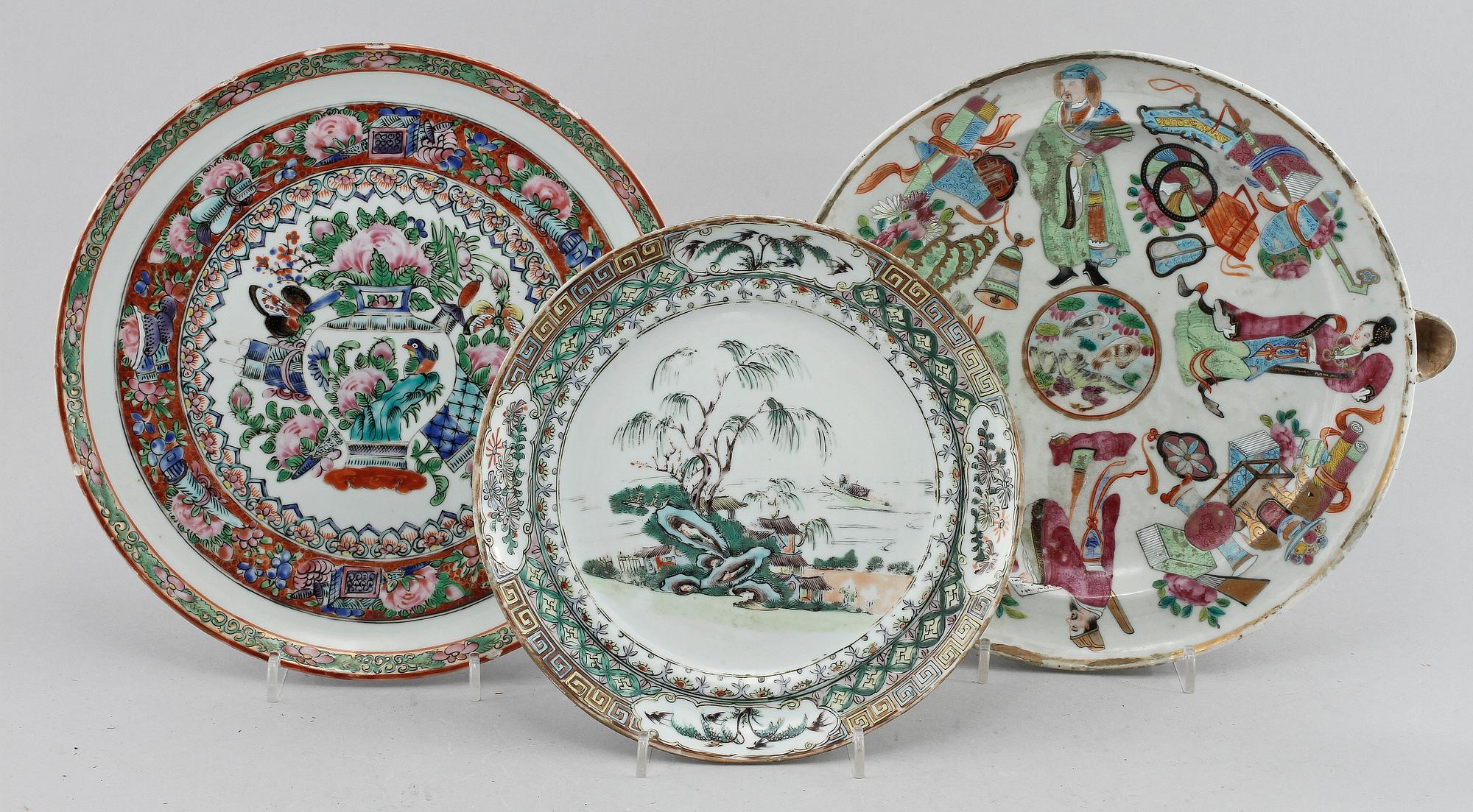 PARTI PORSLIN, 6 delar, Kanton, 1800/1900-tal.