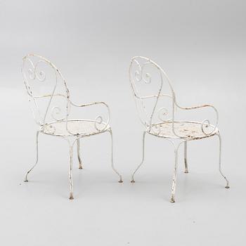 Trädgårdsmöbler, 3 delar, troligen Frankrike, 1900-talets mitt.