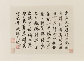 Rong Baozhai, samling träsnitt/tryck. Bl.a efter Shen Zhou, 1953-1954.