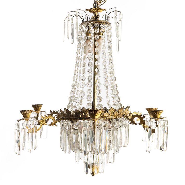 A chandelier, late 19th Century.