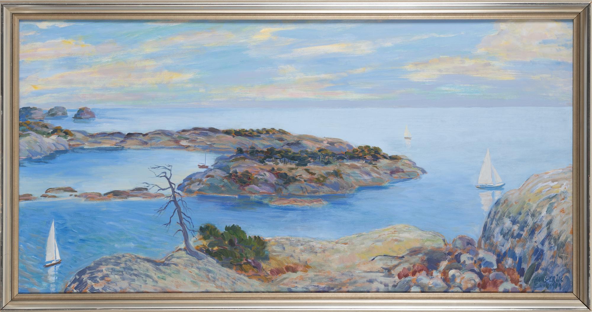 Hans-Erik Eriksson, oil on panel, signed.