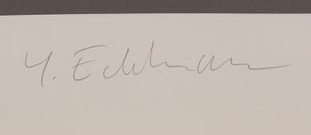YRJÖ EDELMANN, färglitografi, numrerad 156/200 och signerad.