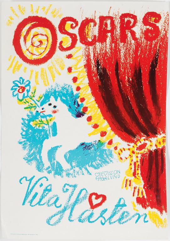 OLLE OLSSON-HAGALUND, posters/utställningsaffisher, 8 st.