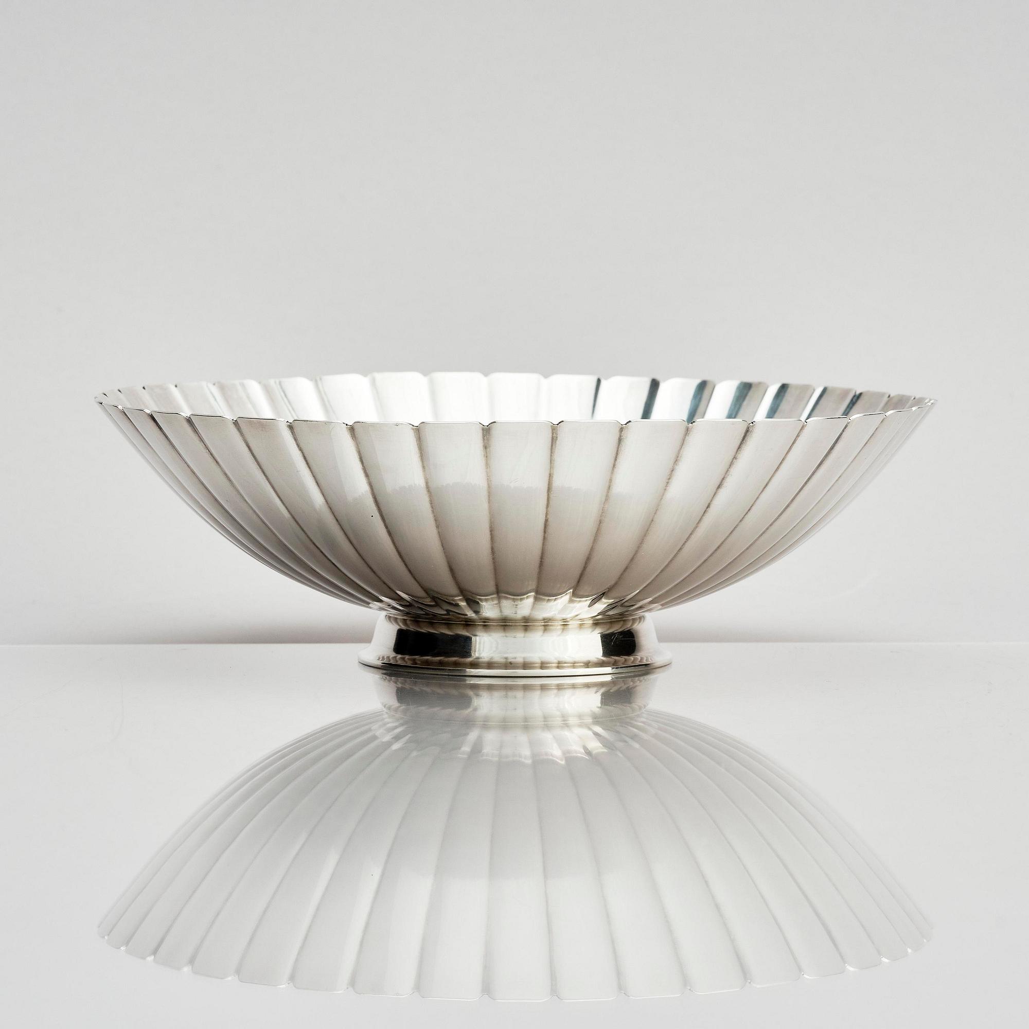 Georg Jensen, a sterling silver bowl, design no 856A, design Sigvard Bernadotte, Copenhagen 1945-77.