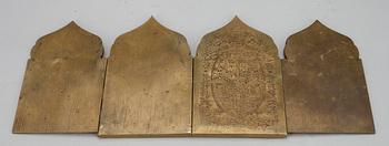 RESEIKON, polyptyk, emaljerad mässing, Ryssland 1800-tal.