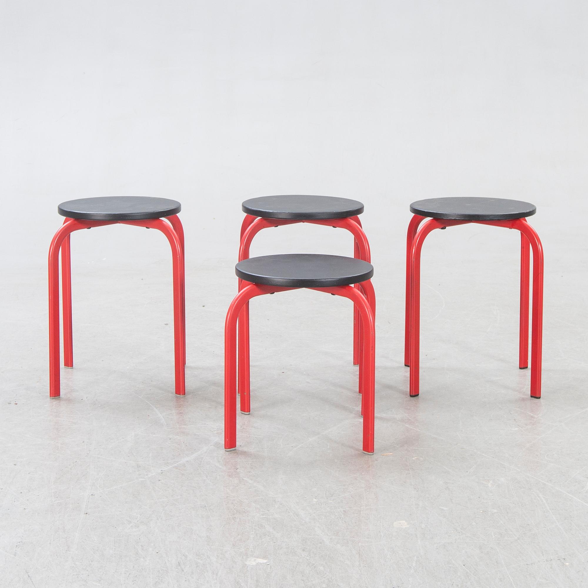 A set of four stools from SIS Denmark later part of the 20th century.