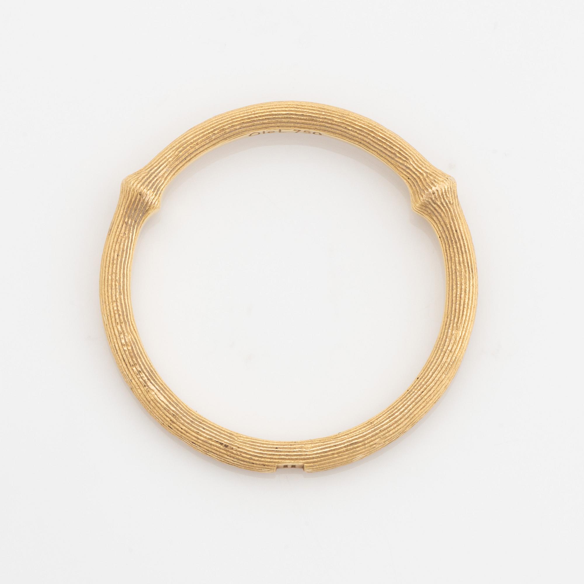 An 18K gold Ole Lynggaard ring "Nature" no 2.