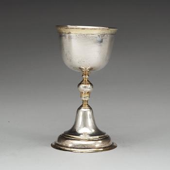 A German parcel-gilt cup, marks of Johan Friedrich Hartung, Königsberg 1767.