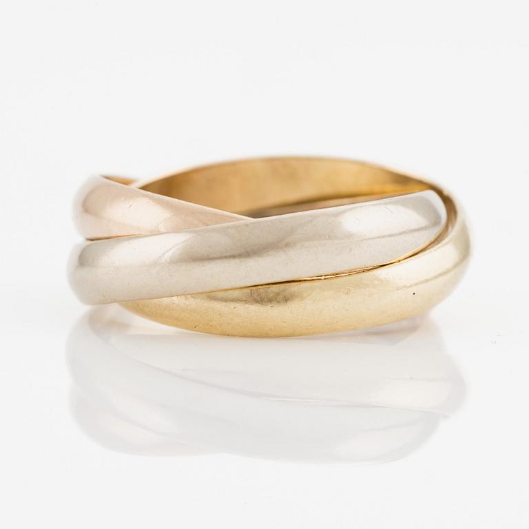 Cartier, ring, "Trinity", 18K gold in three colours.