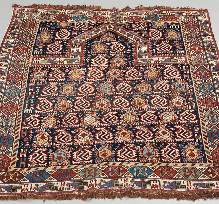 A RUG, an antique Marasali prayer rug, 19th century, ca 151 x 119 cm.