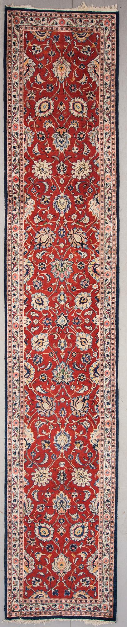 GALLERIMATTA, old, Keshan/sarouk, ca 426 x 80 cm.