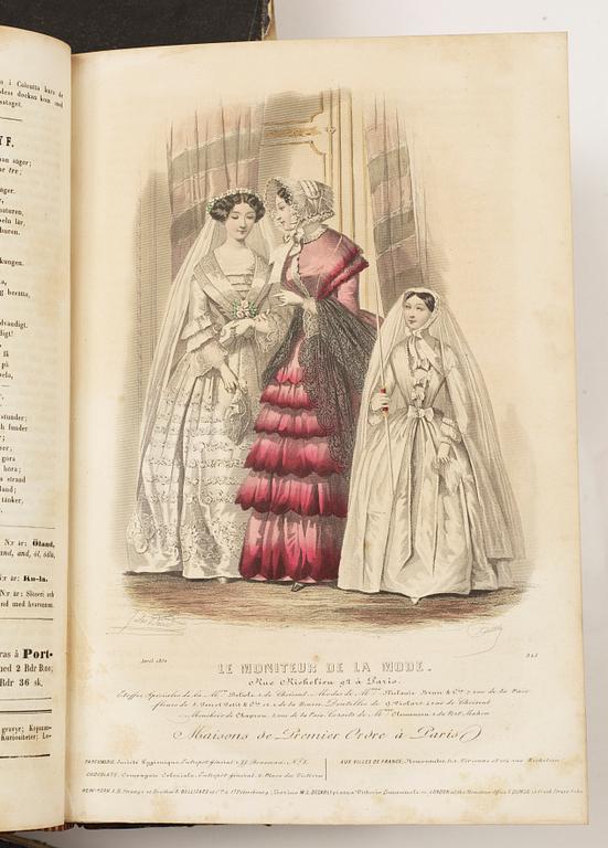 INBUNDEN TIDSKRIFT, 7 vol, "Portföljen...Skillings-Magasin för nytta och nöje", 1849-58.