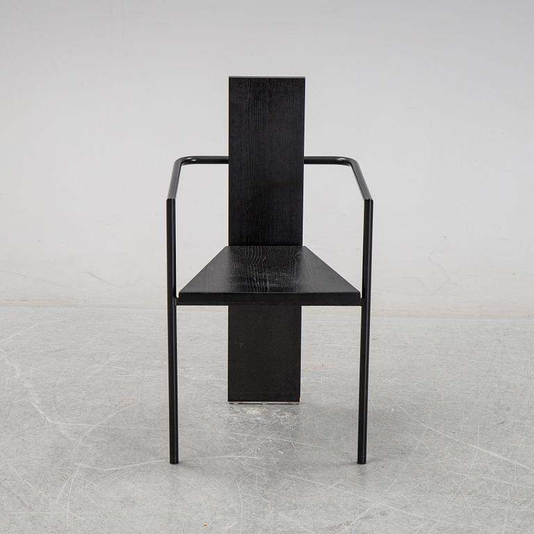 A 'Concrete' armchair by Jonas Bohlin for Källemo, designed 1980.