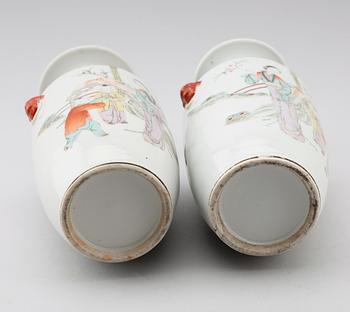 VASER, 1 par, porslin, Kina, 1800-tal.