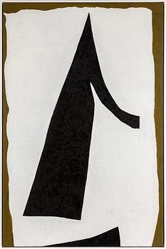 ADJA YUNKERS, acrylic and collage with black pigment on canvas, signed and dated 1970 on verso.