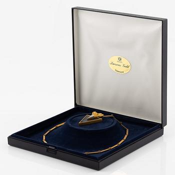 Björn Weckström, collier, 18K guld och platina med spektrolit, Finland 1996.