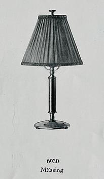 Harald Notini, a table lamp model "6930", Arvid Böhlmarks Lampfabrik, Stockholm, 1920s-30s.