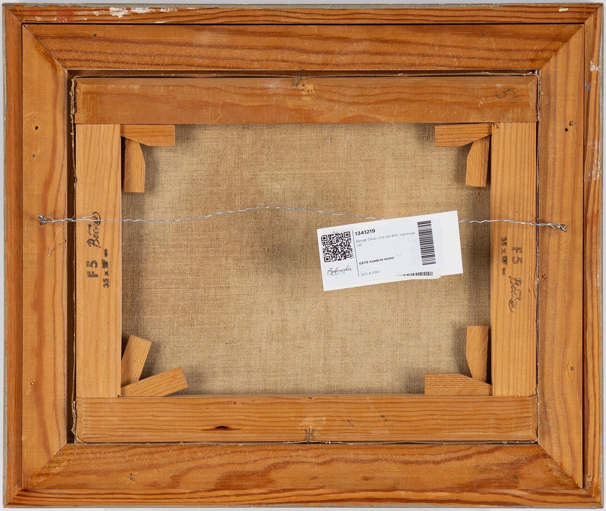 Bengt Orup, olja på duk, signerad.