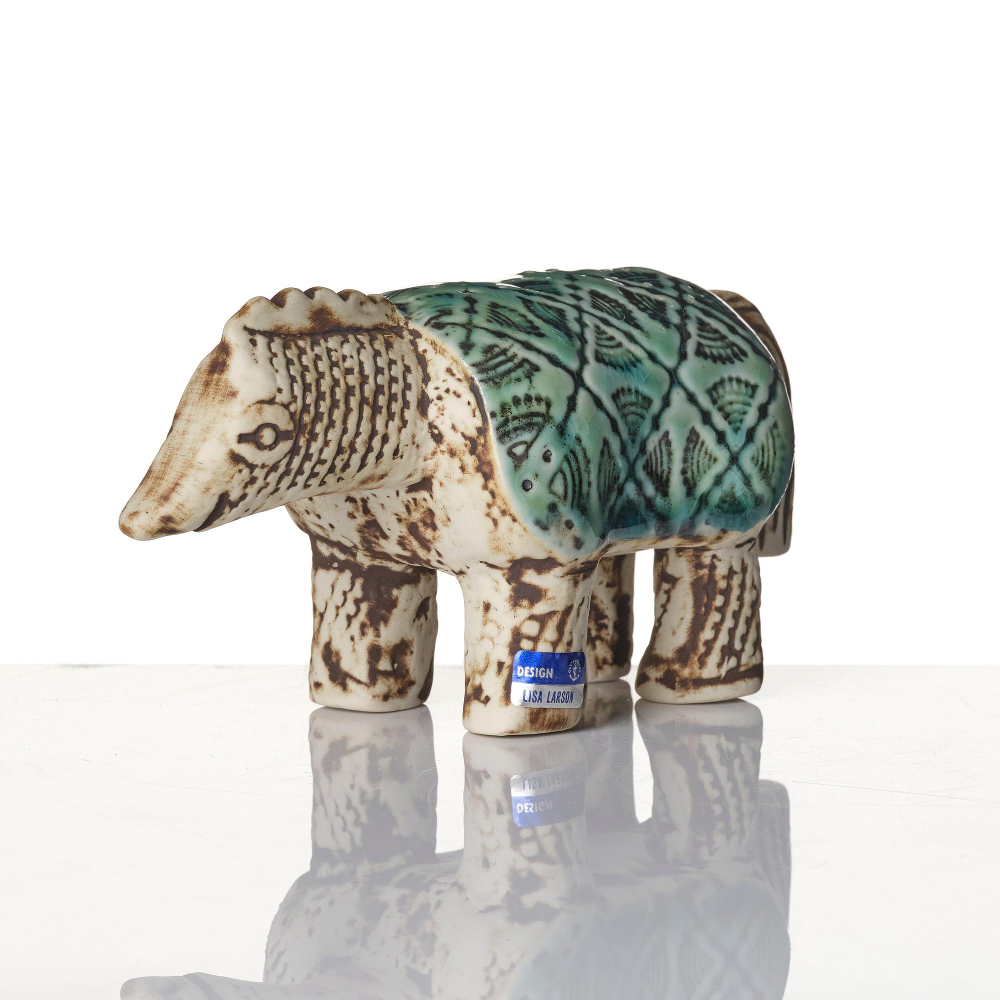 Lisa Larson, figurin, stengods, "Varan", ur serien "Jura", Gustavsberg.