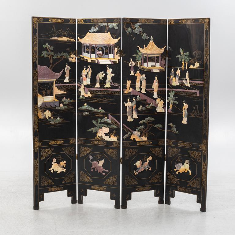 A folding screen, China, mid/second half of the 20th century.