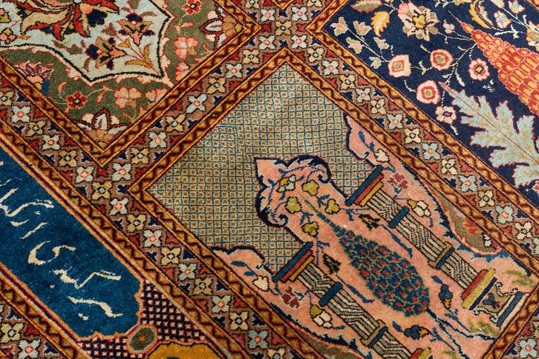 A carpet, semi-antique, Tabriz, signed Seylabi, ca 355 x 278 cm.