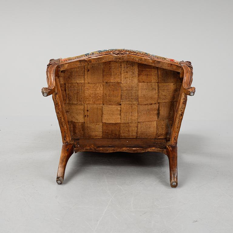 A Louis XV armchair, probably France. 18th century.