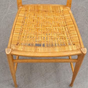 Two beech chairs, mid 20th Century.